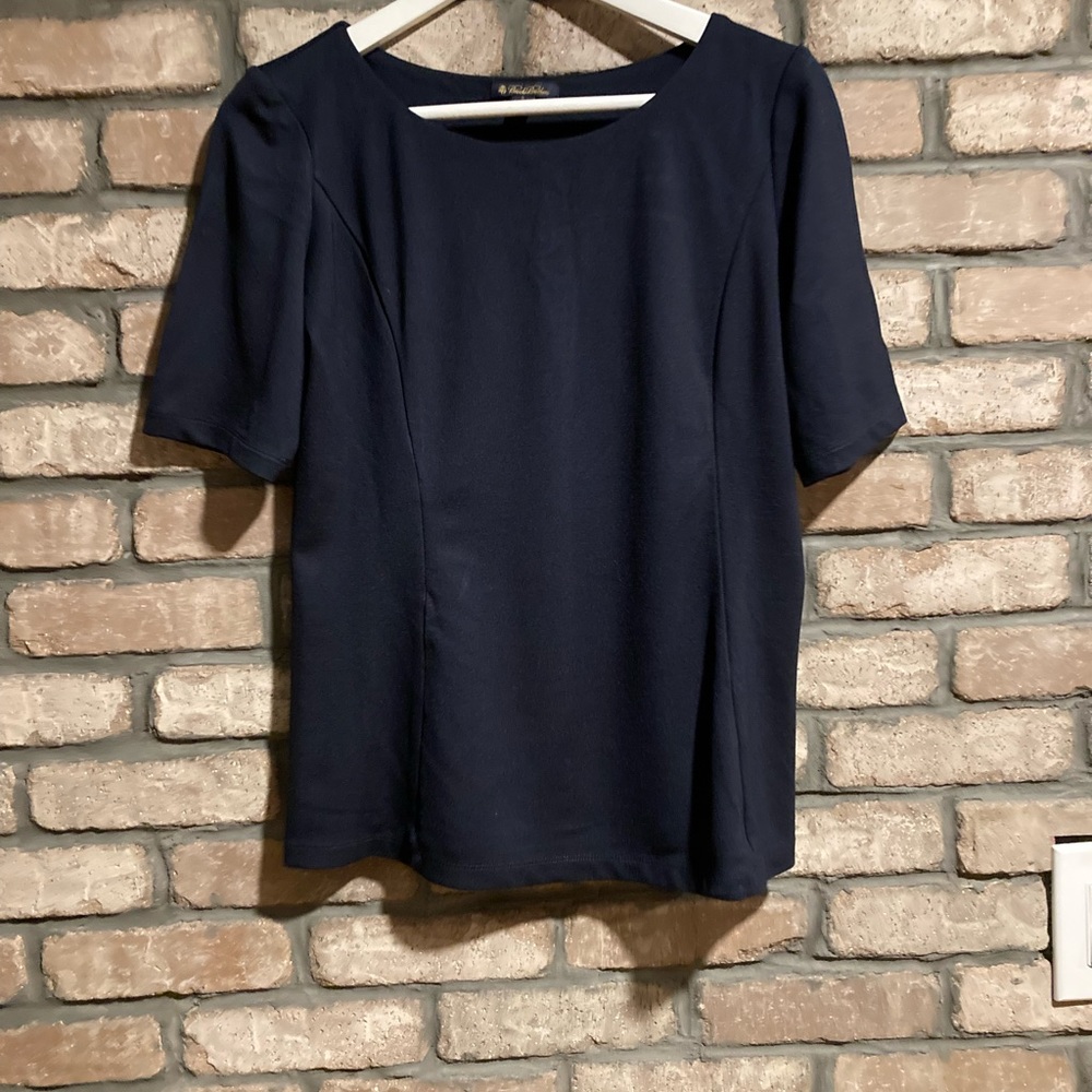 Brooks brothers navy fitted top